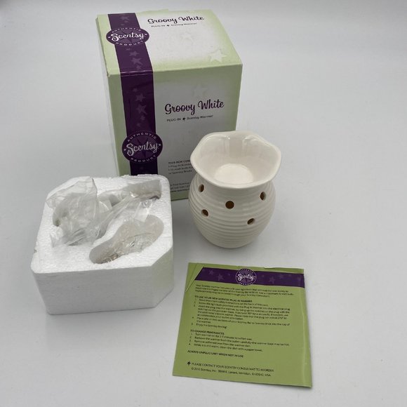 Scentsy Accents Scentsy Groovy White Plugin Wax Melt Bar Brick